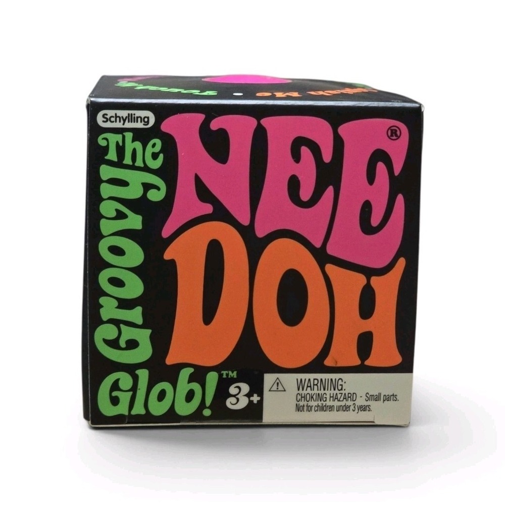 Schylling Groovy NeeDoh Glob‎ Tactile Squeeze Squishy Toy Stress Ball Pink Viral